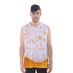 Beer Foam Texture Macro Liquid Bubble Men s Basketball Tank Top