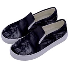 Grave Yard Dark Fantasy Trees Kids  Canvas Slip Ons