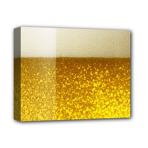 Light Beer Texture Foam Drink In A Glass Deluxe Canvas 14  X 11  (stretched)