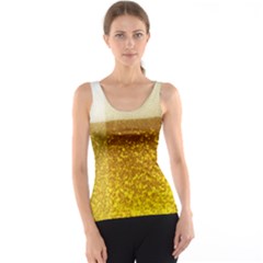 Light Beer Texture Foam Drink In A Glass Women s Basic Tank Top