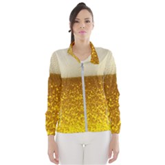 Light Beer Texture Foam Drink In A Glass Women s Windbreaker