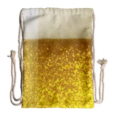 Light Beer Texture Foam Drink In A Glass Drawstring Bag (large)