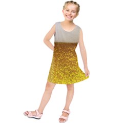 Light Beer Texture Foam Drink In A Glass Kids  Tunic Dress by Cemarart