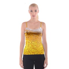 Liquid Bubble Drink Beer With Foam Texture Spaghetti Strap Top