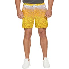 Liquid Bubble Drink Beer With Foam Texture Men s Runner Shorts by Cemarart