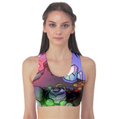 Graffiti Corazones Kingdom Saga Super Fitness Sports Bra