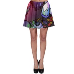 Graffiti Corazones Kingdom Saga Super Skater Skirt