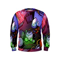 Graffiti Corazones Kingdom Saga Super Kids  Sweatshirt by Cemarart