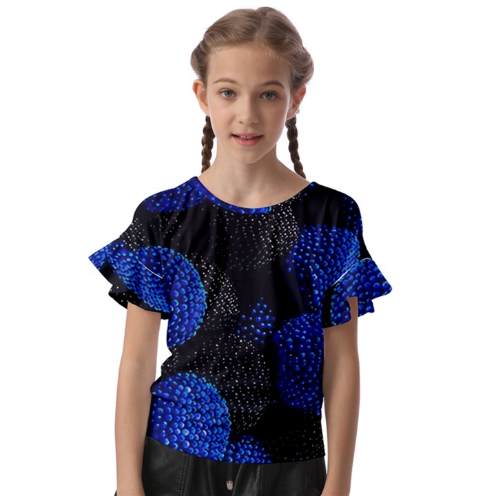 Raspberry One Edge Kids  Cut Out Flutter Sleeves