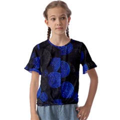 Raspberry One Edge Kids  Cuff Sleeve Scrunch Bottom T-shirt