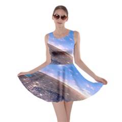 Earth Blue Galaxy Sky Space Skater Dress by Cemarart