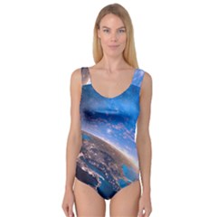 Earth Blue Galaxy Sky Space Princess Tank Leotard 