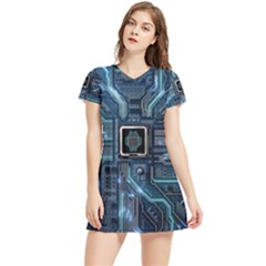 Circuit Board Motherboard Women s Sports Skirt by Cemarart