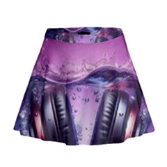 Headphones Sound Audio Music Radio Mini Flare Skirt