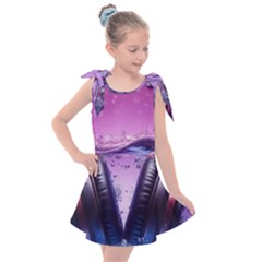 Headphones Sound Audio Music Radio Kids  Tie Up Tunic Dress by Hannah976