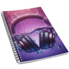 Headphones Sound Audio Music Radio 5 5  X 8 5  Notebook