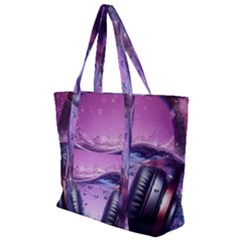 Headphones Sound Audio Music Radio Zip Up Canvas Bag by Hannah976