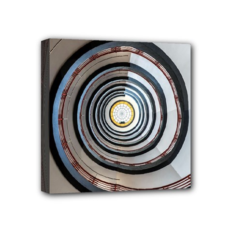 Spiral Staircase Stairs Stairwell Mini Canvas 4  X 4  (stretched) by Hannah976