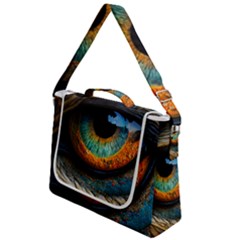 Eye Bird Feathers Vibrant Box Up Messenger Bag by Hannah976