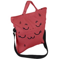 Watermelon Lock Love Fold Over Handle Tote Bag by Cemarart