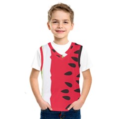 Watermelon Black Green Melon Red Kids  Basketball Tank Top