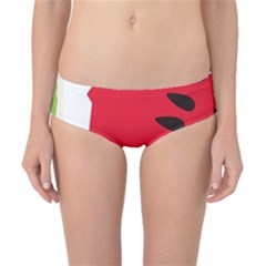 Watermelon Black Green Melon Red Classic Bikini Bottoms