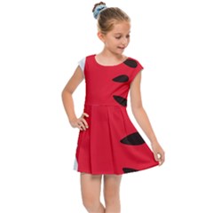 Watermelon Black Green Melon Red Kids  Cap Sleeve Dress