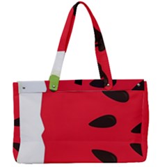 Watermelon Black Green Melon Red Canvas Work Bag