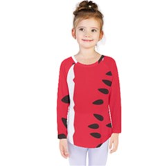 Watermelon Black Green Melon Red Kids  Long Sleeve T-Shirt