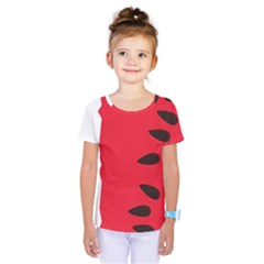 Watermelon Black Green Melon Red Kids  One Piece T-Shirt