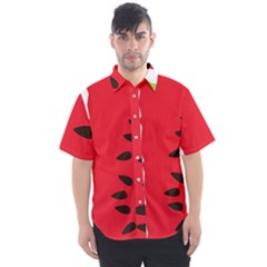 Watermelon Black Green Melon Red Men s Short Sleeve Shirt