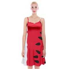 Watermelon Black Green Melon Red Spaghetti Strap Velvet Dress