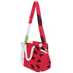 Watermelon Black Green Melon Red Rope Handles Shoulder Strap Bag