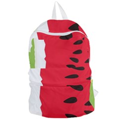 Watermelon Black Green Melon Red Foldable Lightweight Backpack