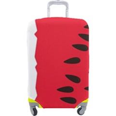 Watermelon Black Green Melon Red Luggage Cover (large) by Cemarart