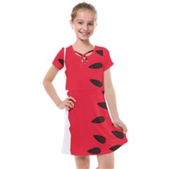 Watermelon Black Green Melon Red Kids  Cross Web Dress