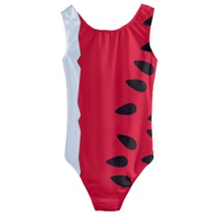 Watermelon Black Green Melon Red Kids  Cut-Out Back One Piece Swimsuit