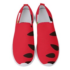 Watermelon Black Green Melon Red Women s Slip On Sneakers