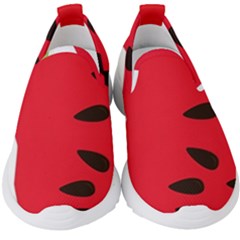 Watermelon Black Green Melon Red Kids  Slip On Sneakers