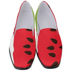 Watermelon Black Green Melon Red Women s Classic Loafer Heels
