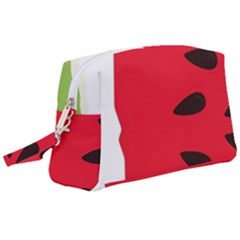 Watermelon Black Green Melon Red Wristlet Pouch Bag (Large)