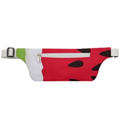 Watermelon Black Green Melon Red Active Waist Bag by Cemarart