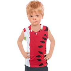 Watermelon Black Green Melon Red Kids  Sport Tank Top