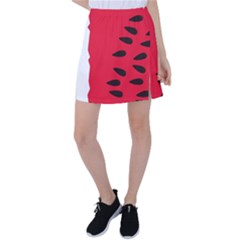 Watermelon Black Green Melon Red Tennis Skirt