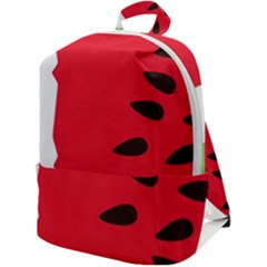 Watermelon Black Green Melon Red Zip Up Backpack