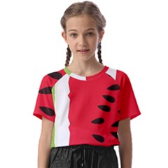 Watermelon Black Green Melon Red Kids  Basic T-Shirt