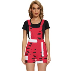 Watermelon Black Green Melon Red Short Overalls