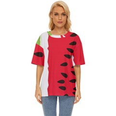 Watermelon Black Green Melon Red Oversized Basic T-Shirt