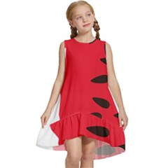 Watermelon Black Green Melon Red Kids  Frill Swing Dress