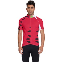 Watermelon Black Green Melon Red Men s Short Sleeve Cycling Jersey